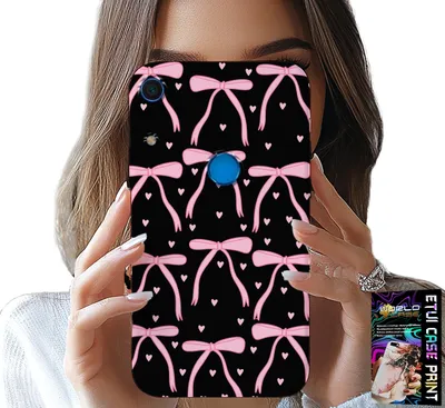 Obrázek produktu pro Pouzdro Pro Huawei Y6S - Černá A Růžová Stuha S Mašlí