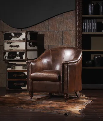 Zdjęcie produktu dla Fotel klubowy skórzany fotel vintage skórzany fotel designerski fotel prawdziwa skóra sofa retro