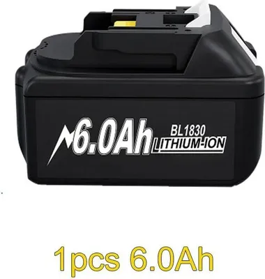 Obrázek produktu pro Pro akumulátor Makita 18V 6Ah, náhradní akumulátor 18650 Li-Ion, kompatibilní s BL1830/BL1840/BL1850, šedý, 1 balení