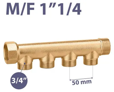 Immagine prodotto di Collettore Lineare Maschio/Femmina 1"1/4 Icma 3 Vie Da 3/4"