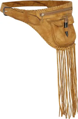 Produktbild von Stars & Stripes Hüfttasche mit Fransen Rindsleder »SAKIMA« Beige