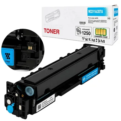 Produktbild von Ersatztoner für HP 207A W2211A mit Chip, Cyan, für M255dw, M283fdn, M282nw