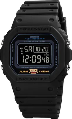 Produktbild von Digitale Sportuhr fuer Herren SKMEI Classic wasserdichte Sportuhr mit Alarm Stoppuhr Countdown LED Hintergrundbeleuchtung Elektronische Armbanduhr
