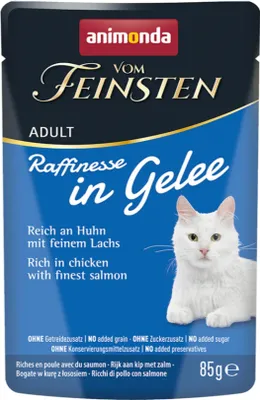 Produktbild von Animonda vom Feinsten Raffinesse in Gelee Adult reich an Huhn mit Lachs 85 g - 24 Stück