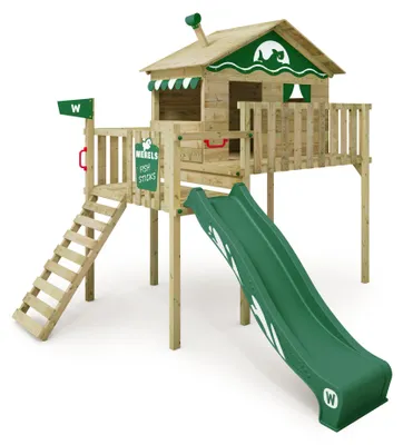 Produktbild von Spielturm Wickey Smart Wave mit Rutsche und Sandkasten in Grün