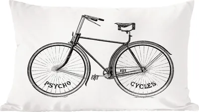 Produktbild von MuchoWow® Zierkissen Sofakissen Wohnzimmer Dekokissen 60x40 cm Retro - Fahrrad - Sattel - Kopfkissen - Polster mit Foto