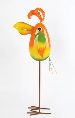 Produktbild von TrendLine Figurenstecker Metall Vogel 59 x 11 x 25 cm mehrfarbig