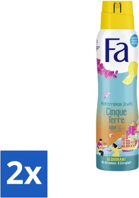 Produktbild von Fa - Deodorant Spray - Mediterrane Juwelen - Orchidee & Zitrus - 48 Stunden Schutz - 150 ml - Vorteilspack - 2 Stücke