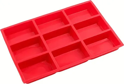 Produktbild von Silikon-Mini-Kastenform mit 9 Mulden, antihaftbeschichtet, kleine Maisbrot-Backform für Brot, Kuchen, Hackbraten, Muffins