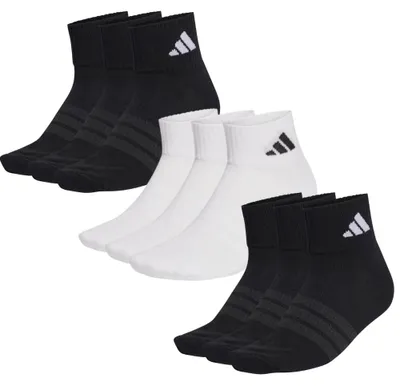 Produktbild von 9 Paar adidas Cushioned Sportswear Ankle, Quarter Socken, weiß/schwarz/schwarz, 46-48