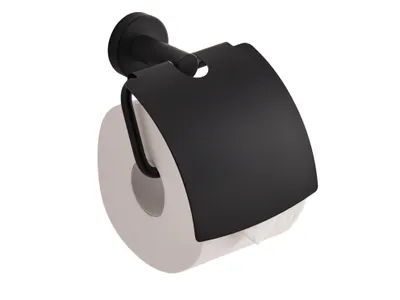 Produktbild von Corby Harrogate Toilettenpapierhalter mit Deckel in Schwarz