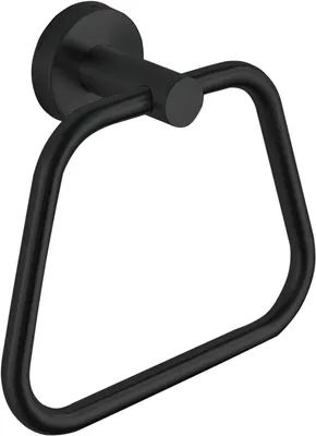 Produktbild von Schwarzer Handtuchring, Edelstahl 304, trapezförmiges Design, für Bad und Küche