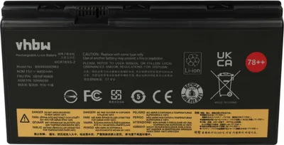 Produktbild von vhbw Akku Ersatz für Lenovo 4X50K14092, 4ICR18/65-2, 01AV451, 00HW030, SB10F46468, OOHWO30, 5B10W13950 für Notebook (4400 mAh, 15 V, Li-Ion)