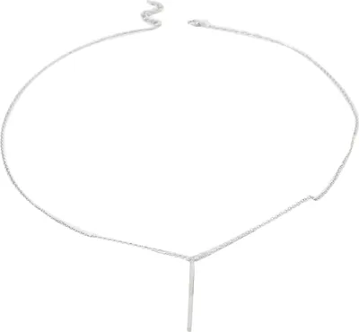 Produktbild von Mode Legierung Lange Vertikale Bar Anhänger Kette Y Halskette Frauen Party Schmuck-Silber