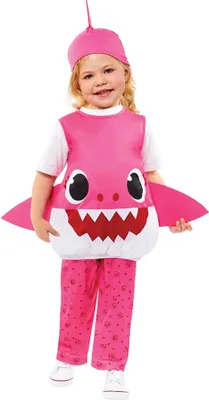 Produktbild von Baby Shark Mommy Shark-Kostüm, rosa, Größe 2–3 Jahre