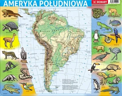 Immagine prodotto di Puzzle a cornice - Sud America fisico