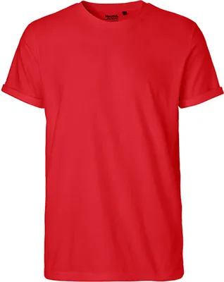 Produktbild von Neutral O60012 | Herren Roll Up Sleeve T-Shirt / 100% Fairtrade Baumwolle - Farbe: Red - Größe: XXL
