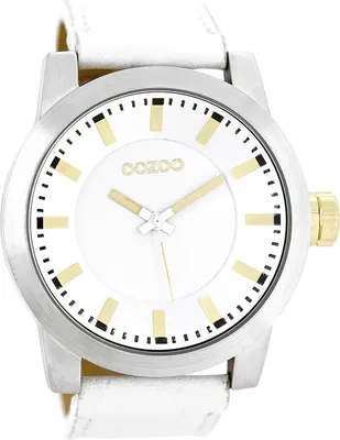 Immagine prodotto di Oozoo orologio da polso in pelle bianca Orologi da donna analogici al quarzo UOC6116A