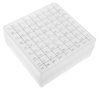 Produktbild von 81-Fächer Aufbewahrungsbox für Mikroröhrchen und Reagenzgläser