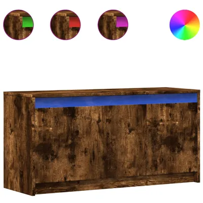 Produktbild von vidaXL TV-Schrank mit LED-Beleuchtung Räuchereiche 100x34x50 cm