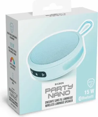 Zdjęcie produktu dla Bigben Interactive PARTYBTIPNANOBLP, 5,08 cm (2"), 15 W, 80 - 20000 Hz, 4 Ω, 55 dB, Bezprzewodowy