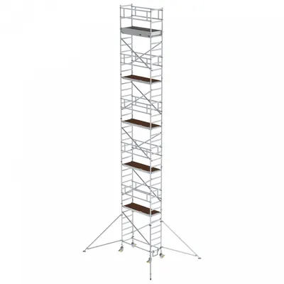 Produktbild von Günzburger Steigtechnik Rollgerüst 0,75 x 1,8 m mit Ausleger Plattformhöhe 10,35 m - 154046