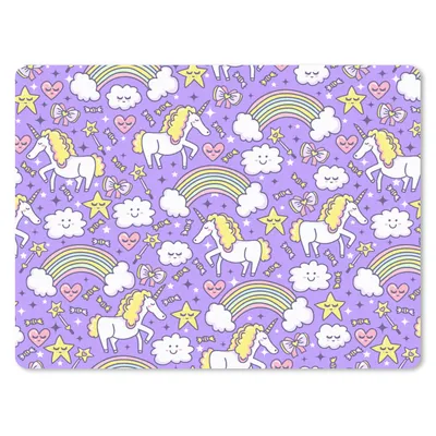 Produktbild von MuchoWow® Mauspad Mousepad Einhorn - Muster - Regenbogen - Kind 23x19 cm - Mousepads - Maus Mat - Pad - Mausunterlage - Schreibtischunterlage - Mauspad