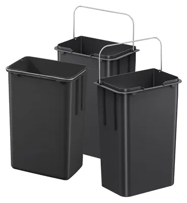 Produktbild von HAILO Inneneimer Set 3x 9 L schwarz 27 L
