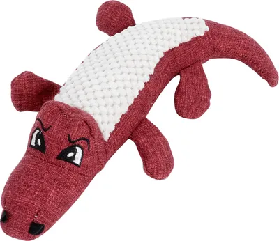 Produktbild von Hundespielzeug, Simulation Krokodilform, Plüsch, bissfest, Molar, Haustier, Stimmspielzeug, Rot
