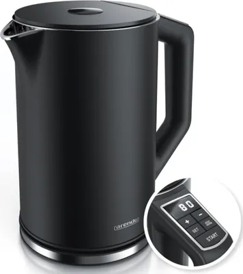 Produktbild von Arendo Edelstahl Wasserkocher Temperatur 40 100 Grad 5er Schritten Design innovativ
