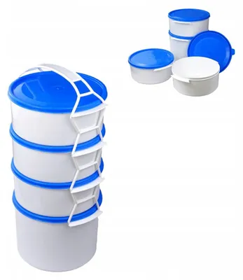 Produktbild von Katex Czworak Reise Lunchbox 4 Fächer stapelbar