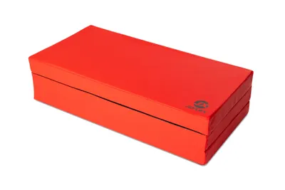 Produktbild von Turnmatte klappbar 150 x 100 x 8 ROT/SCHWARZ cm Weichbodenmatte