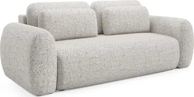 Immagine prodotto di Sessame - Divano Letto 3 Posti, 266x121 cm Beige Chiaro, Contenitore