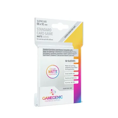 Produktbild von MATTE Standard Kartenhüllen 66x91mm Transparent – 50 Stück