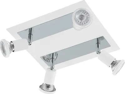 Produktbild von EGLO Sarria, Strahler Oberflächenbeleuchtung, Nicht austauschbare(s) Leuchtmittel, 10 W, 3000 K, 400 lm, Chrom, Weiß