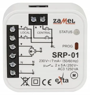 Produktbild von Rollladensteuerung 5A AC-3 230V 0-2min SRP-01 Zamel EXT10000126