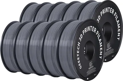 Immagine prodotto di Filamento 3D ABS+ GEEETECH, diametro 1,75 mm, alta resistenza agli urti, GRIGIO