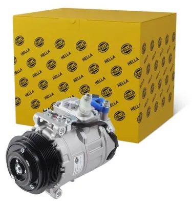 Immagine prodotto di Compressore dell'aria condizionata 12 V Ø 110 mm HELLA per, tra le altre, MERCEDES-BENZ CLASSE E