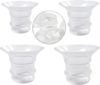 Produktbild von 4er Set Silikonadapter für Milchflaschen und Milchpumpen, Größen 17/19/21/24 mm, BPA-frei, hygienisch & flexibel