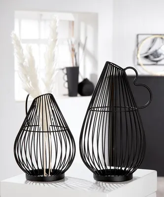 Produktbild von Gilde Metall Deko Vase "Stockholm" VE 4 51321