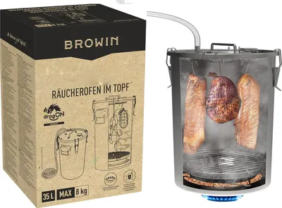Produktbild von 35 L Räucherofen im Topf für Gasherde Räuchern Haus Räuchertonne Räucherkammer