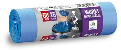 Productafbeelding van ANNA ZARADNA Universele vuilniszakken, 60 liter | 25 stuks | Vuilniszakken, afvalzakken