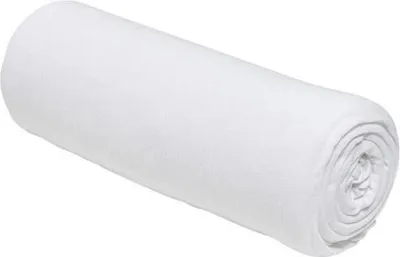 Imagen del producto de Sábana bajera, 90 x 190+25 cm, para 1 persona, 100% algodón elástico, color blanco