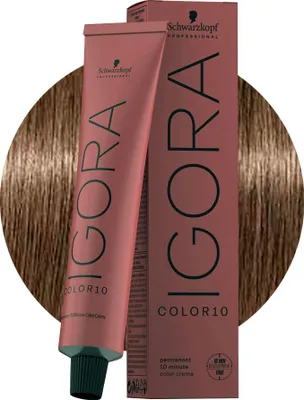 Produktbild von Schwarzkopf Haarfarbe Professional Igora Color 10 Permanent 10 Minute Color Creme 7/-00 Medium Blonde Natural Extra