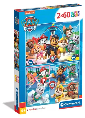 Produktbild von Clementoni-Puzzle 2x60 SuperKolor Paw Patrol 21617