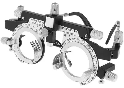 Produktbild von Verstellbare Probierbrille Optometrie Prüfrahmen, einstellbarer Brillenrahmen für Augenoptiker & Sehprüfung, Pupillendistanz 50–80mm, für Brillenanpassung & Linsentest