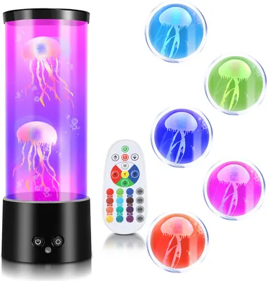 Immagine prodotto di Jiubiaz LED Meduse luci notturne Lava Lampada da tavolo Lampada creativa da camera da letto RGB Artificiale