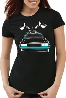 Produktbild von style3 Delorean Speed of Light Damen T-Shirt dmc-12 zeitreise mcfly auto, Größe:2XL