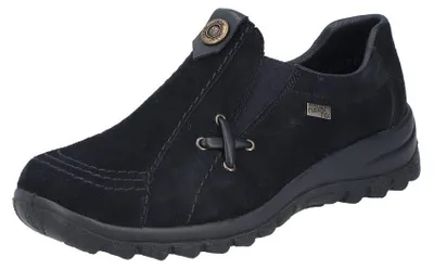 Produktbild von Rieker Samtcalf Damenschuhe Halbschuhe Slipper Slipper Schwarz Freizeit, Schuhgröße:36 EU