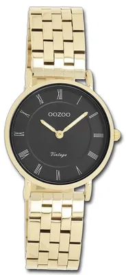 Imagen del producto de Oozoo, reloj de pulsera analógico de cuarzo, serie Vintage, con correa dorada, modelo D3UOC20378